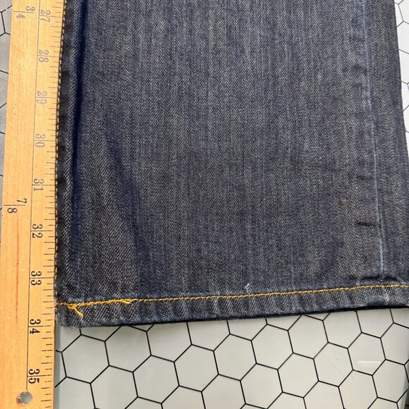 Levis 501 Jeans Mens 38 x 34 Blue Dark Wash Straight Leg Button Fly Denim - Picture 6 of 10